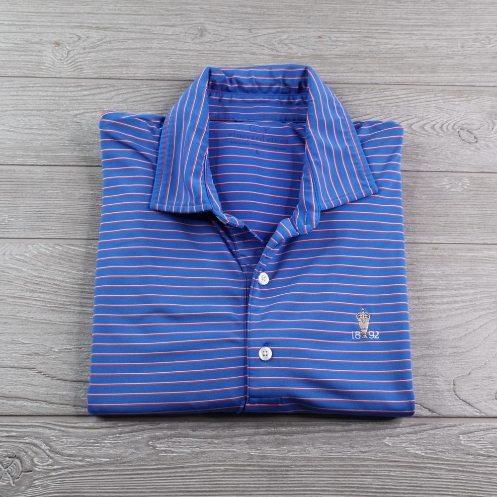 Vineyard Vines Performance Polo Golf Shirt Men's Large Greenwich Country Club